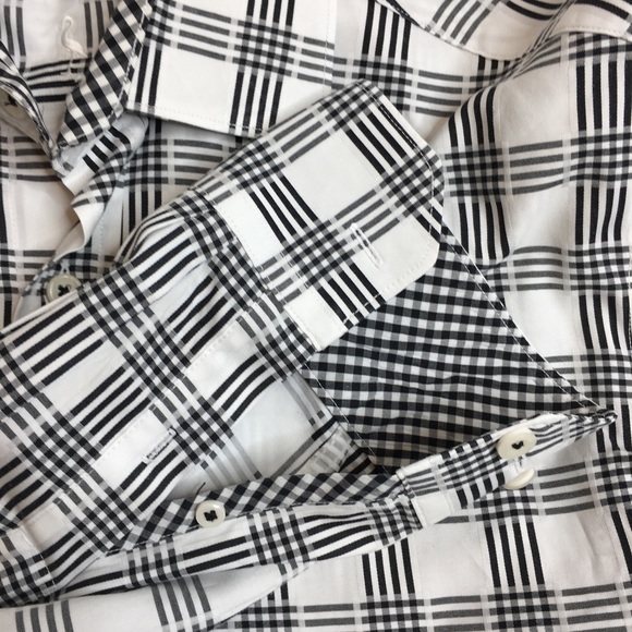 Taylorbyrd Men’s Plaid Shirt M/L Black White - Picture 3 of 8